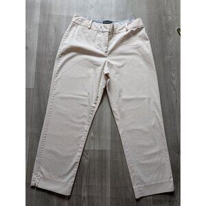 Talbots Womens Curvy Fit Beige Chino Pants Size S Cotton Blend